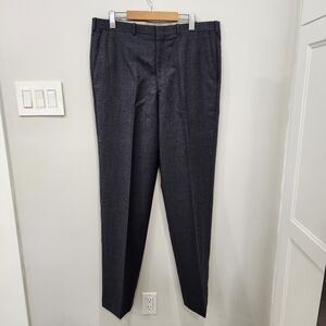 DAKS Pants Mens 36x34 Gray 100% Virgin Wool 1960s Vintage Trousers Preppy London